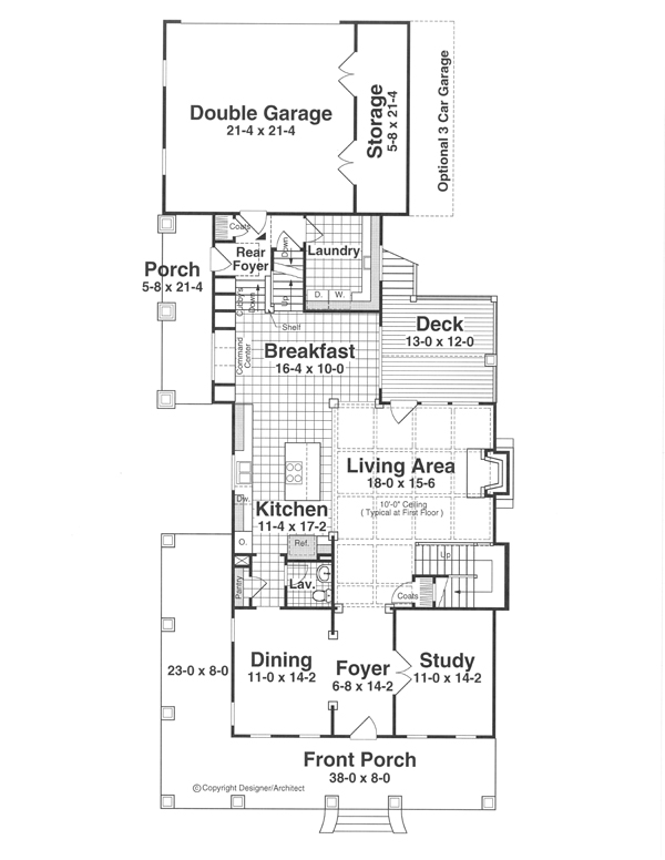 First Floor image of HUNTINGTON-II House Plan